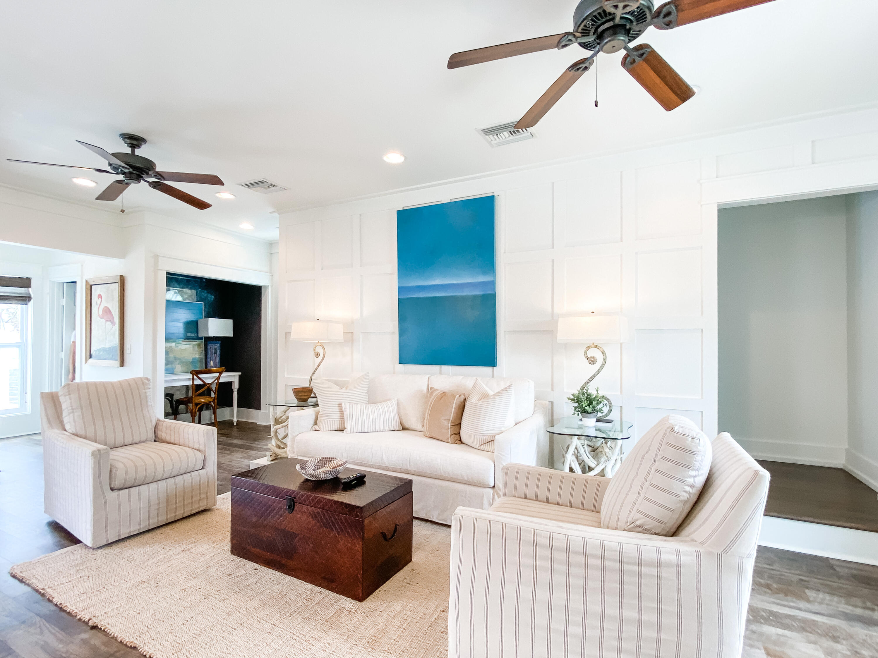 139 Brown Street Santa Rosa Beach, FL 32459 - Photo 21 of 45 a living room with furniture and a ceiling fan