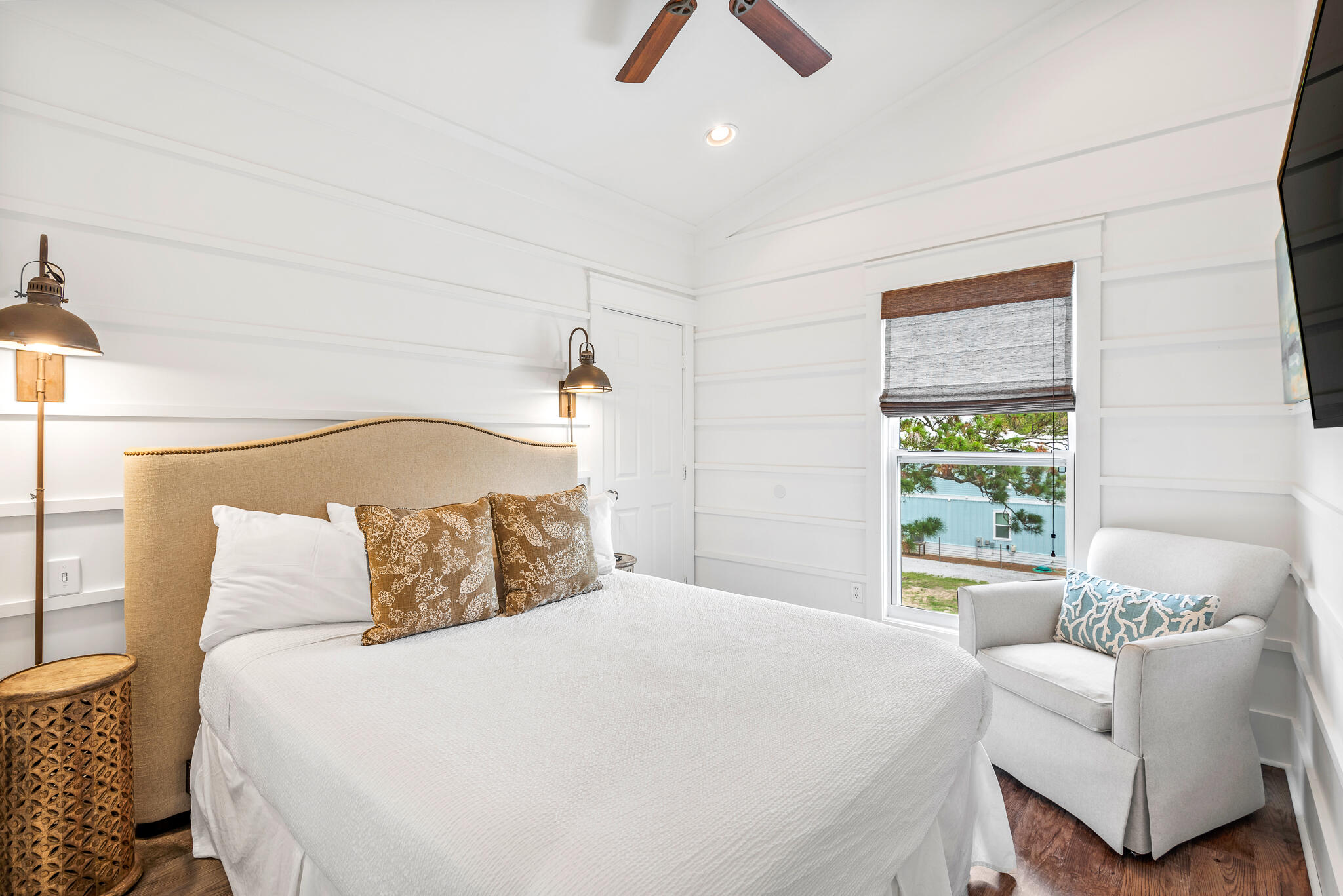 139 Brown Street Santa Rosa Beach, FL 32459 - Photo 24 of 45 a bedroom with a large bed and a couch