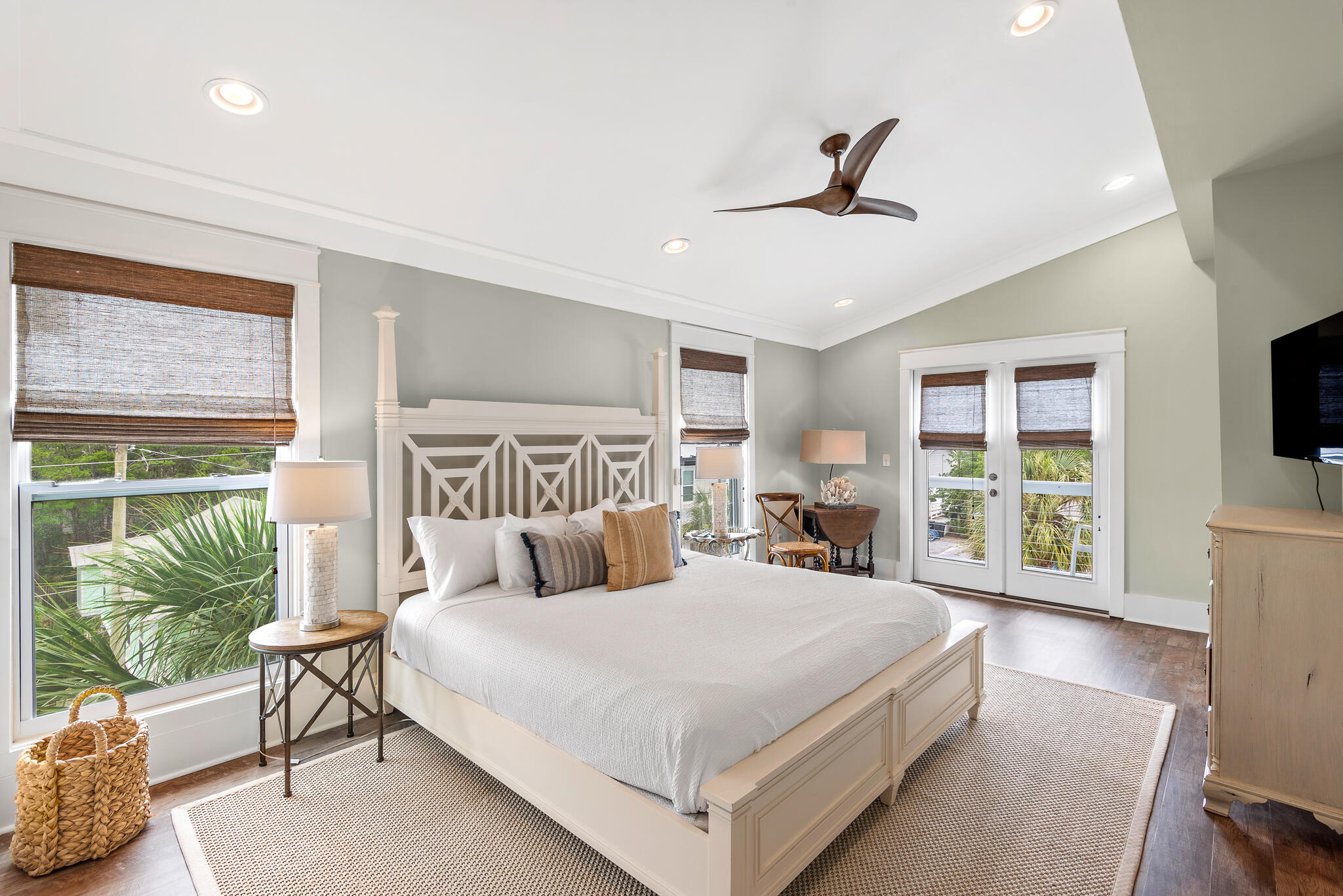 139 Brown Street Santa Rosa Beach, FL 32459 - Photo 26 of 45 a bedroom with a large bed and a large window