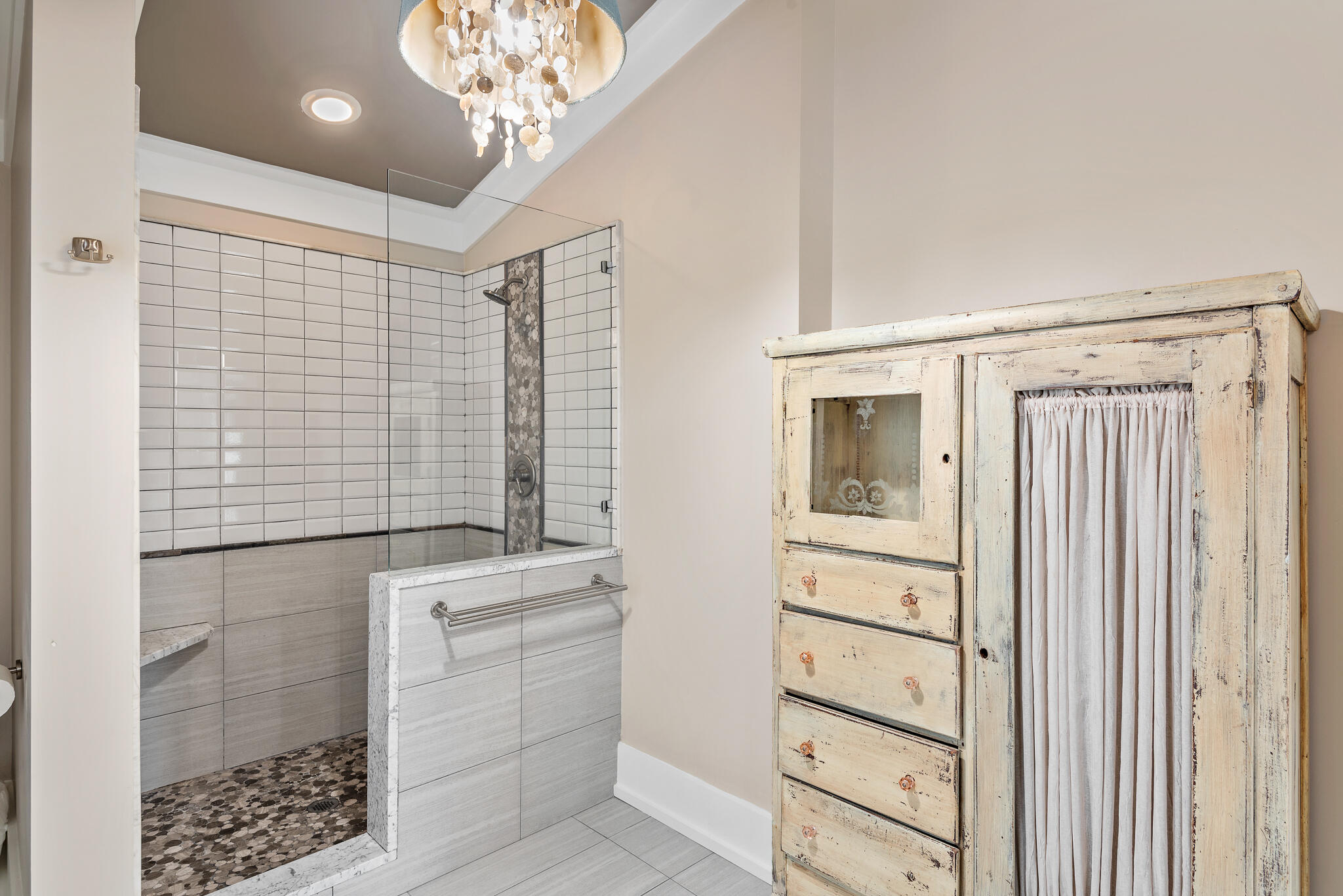 139 Brown Street Santa Rosa Beach, FL 32459 - Photo 28 of 45 a bathroom with a sink a vanity and a light fixture