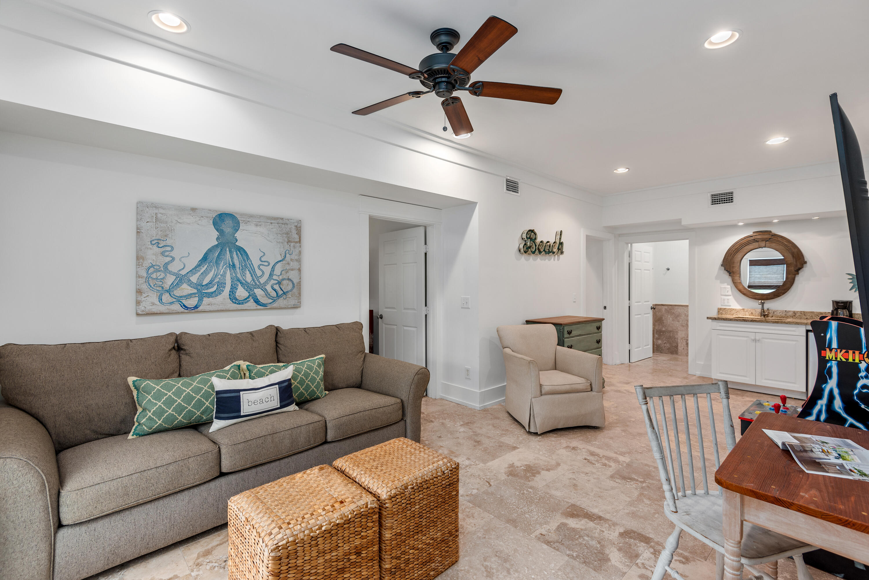 139 Brown Street Santa Rosa Beach, FL 32459 - Photo 31 of 45 a living room with furniture and a ceiling fan