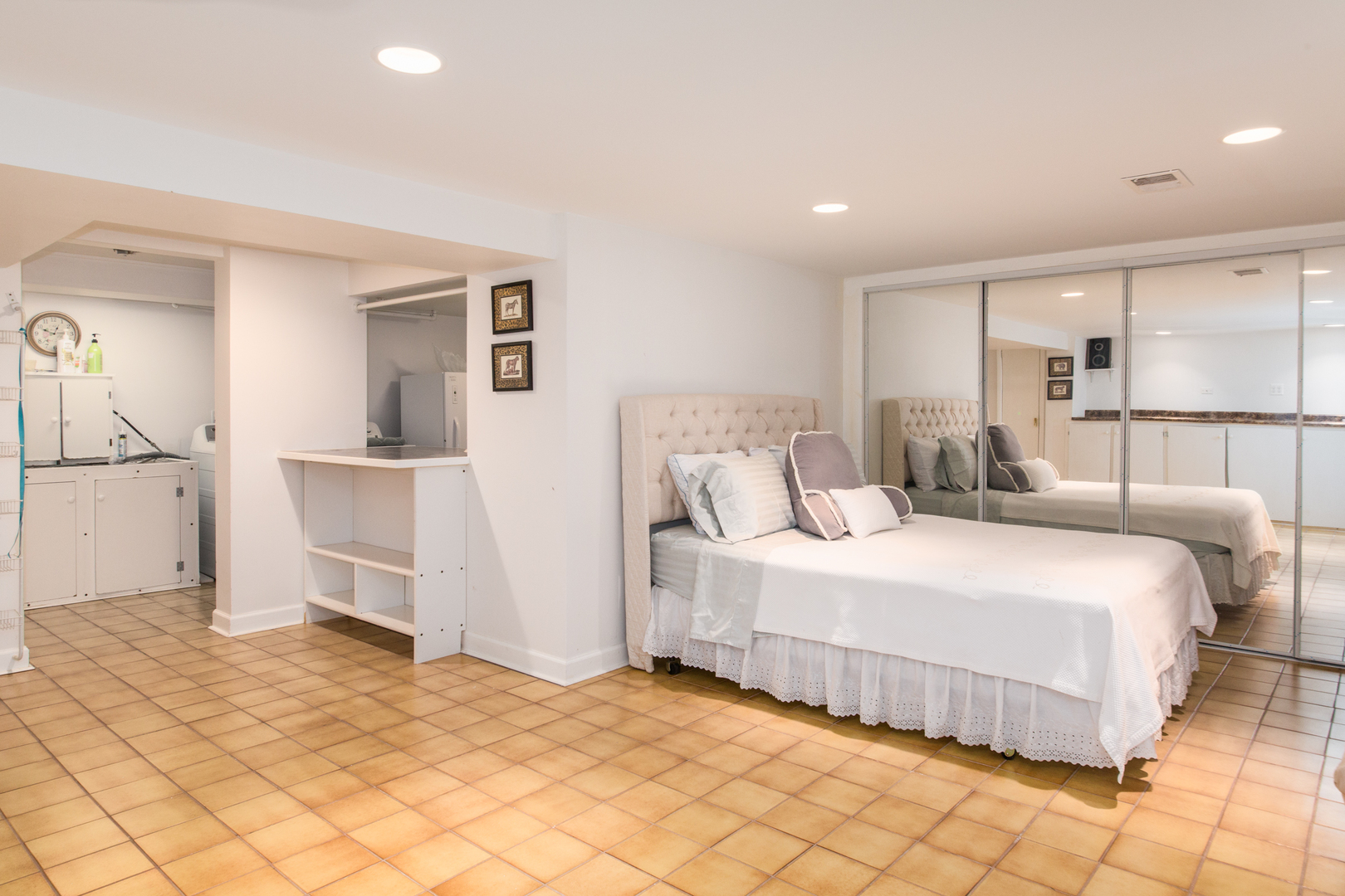 1026 Fortuna Avenue Park Ridge, IL 60068 - Photo 24 of 43 a bedroom with a large bed and a view of kitchen