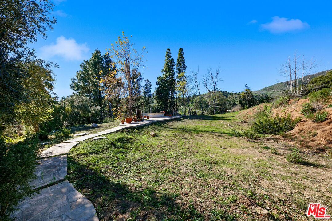 6070 Ramirez Canyon Road Malibu, CA 90265 - Photo 27 of 42 a view of a garden with a tree