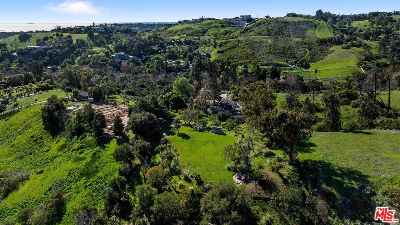 6070 Ramirez Canyon Road Malibu, CA 90265 - Photo 4 of 42 a view of a lush green forest with trees and some houses