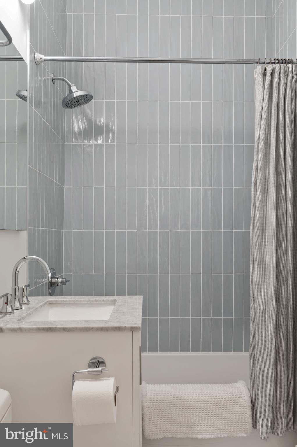 1613 Harvard Street Northwest, Unit 102 Washington, DC 20009 - Photo 22 of 27 a bathroom with a sink and a mirror