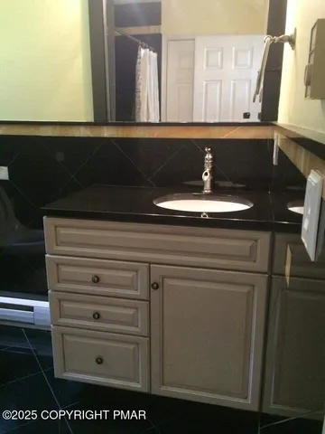 a bathroom with a sink