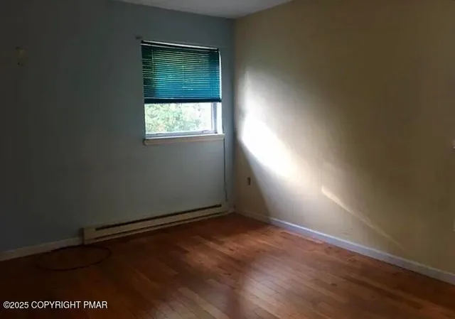 an empty room with a window