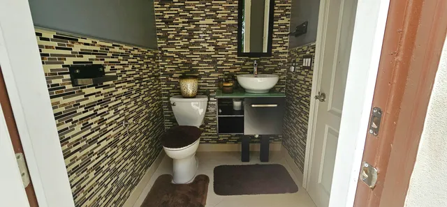 a view of a yard from a patio