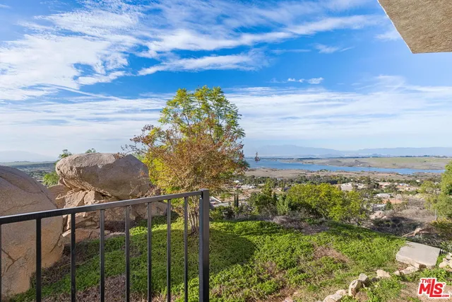 a view of city from a balcony