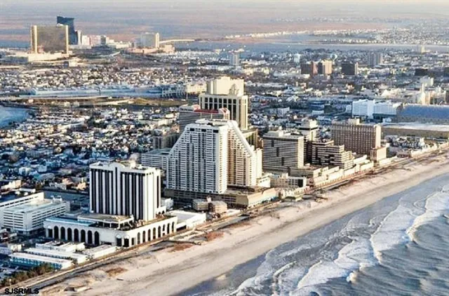 a view of a city that has tall buildings