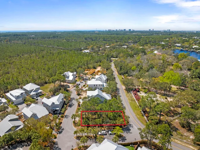 an aerial view of multiple house