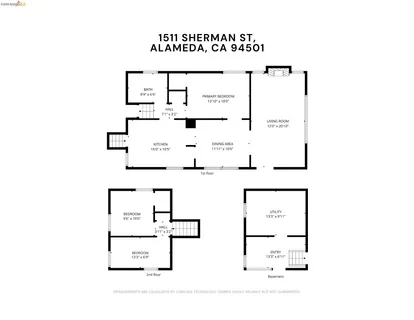 $998,000 | 1511 Sherman Street, Alameda, CA 94501