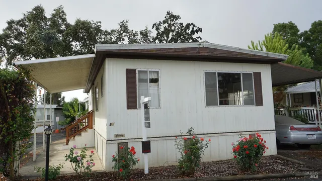 a front view of a house