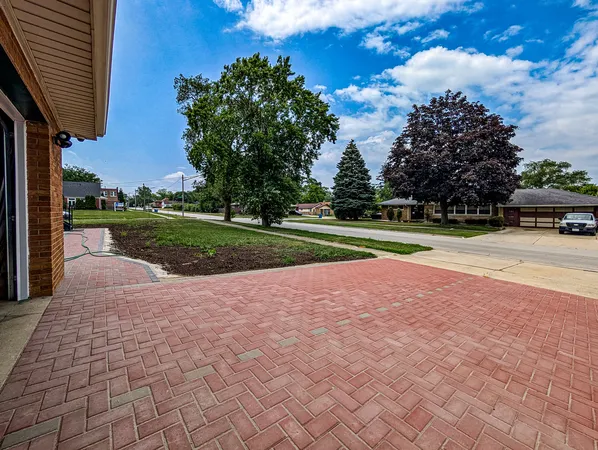 a view of a house with a patio