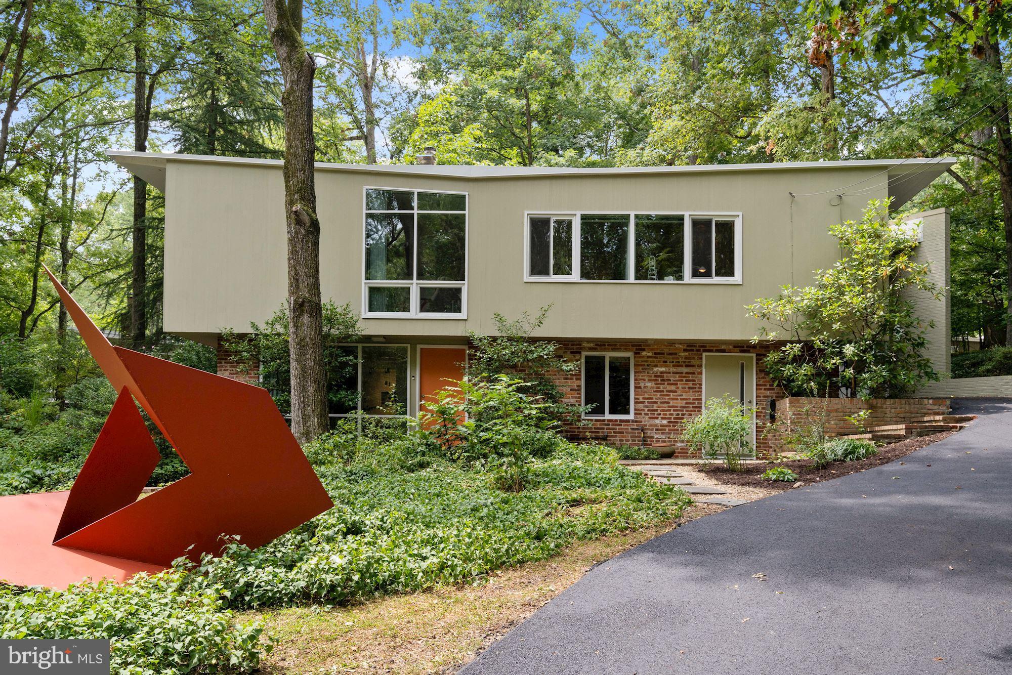 2109 Paul Spring Road Alexandria, VA 22307 - Photo 73 of 74 Iconic Hollin Hills - Red sculpture conveys