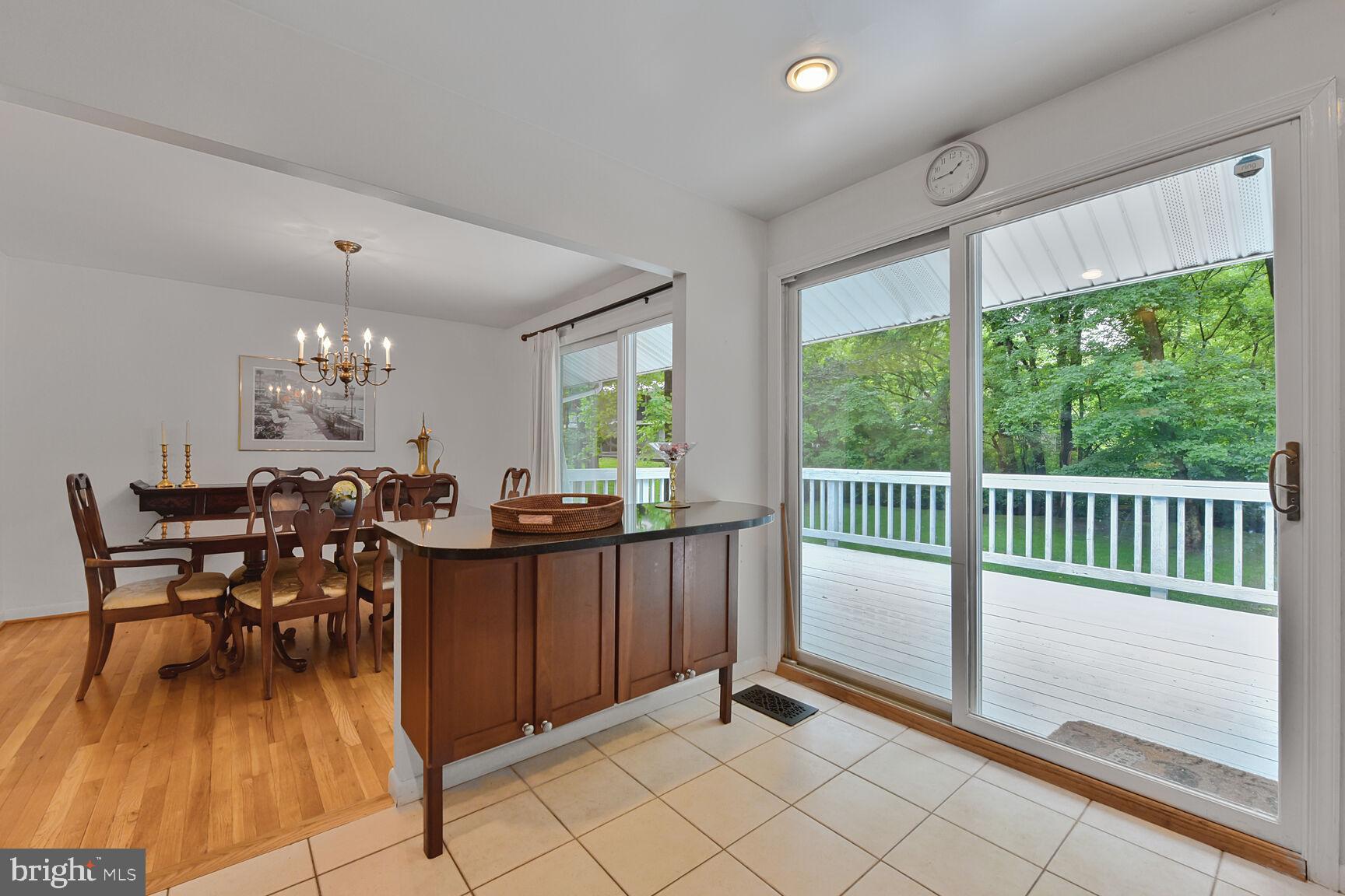 5 Persimmon Court Bethesda, MD 20817 - Photo 11 of 38 Kitchen & Dining Rooms open onto Deck