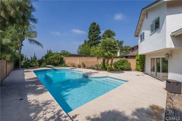a view of a patio with a yard