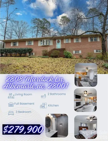 $277,500 | 2808 Murdock Lane, Albemarle, NC 28001