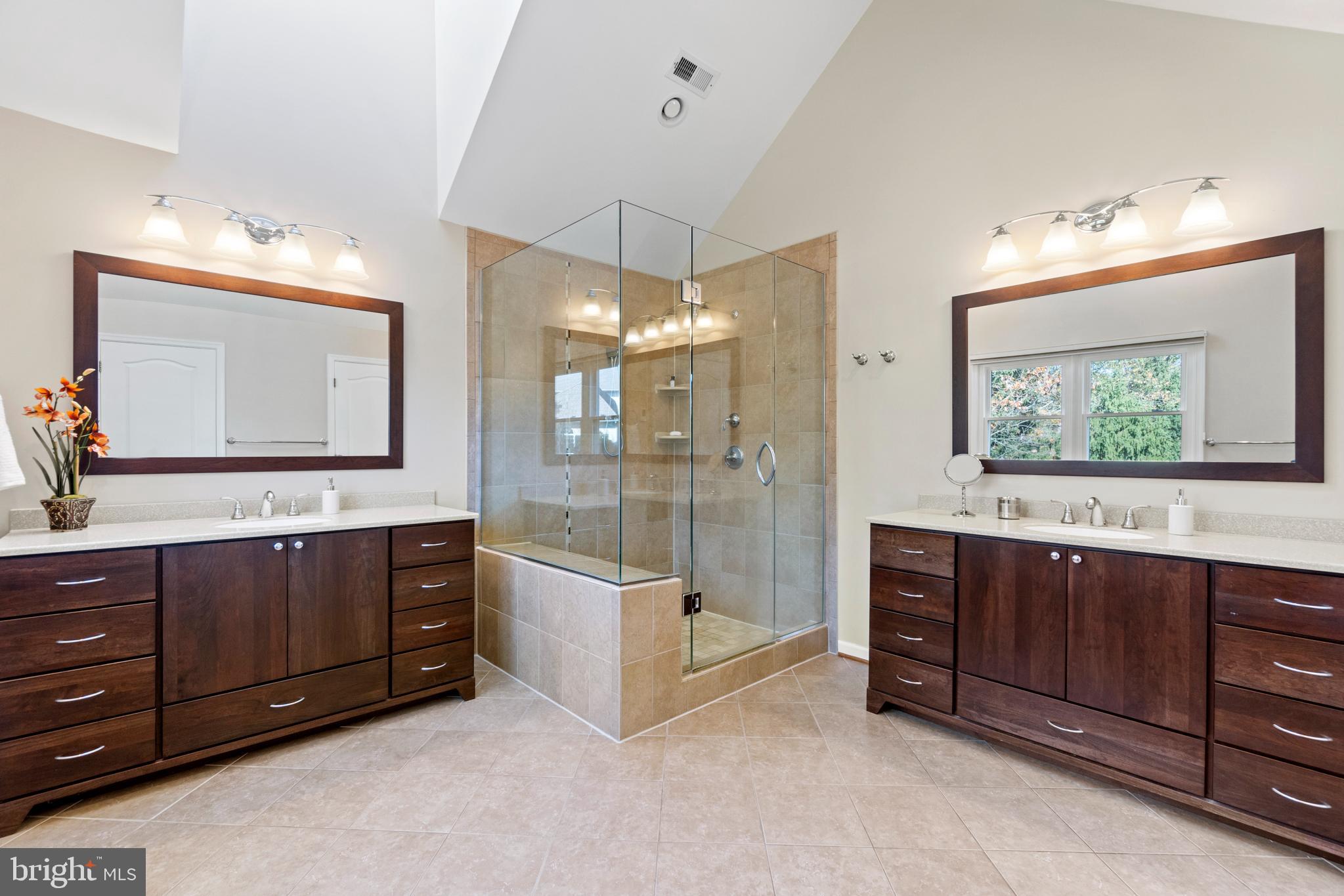 1286 Gatesmeadow Way Reston, VA 20194 - Photo 19 of 56 Primary Bathroom with Glass Shower