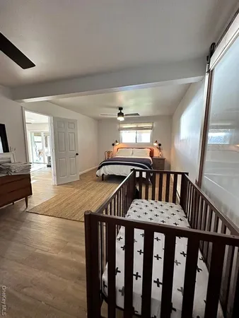 a view of an entryway wooden floor