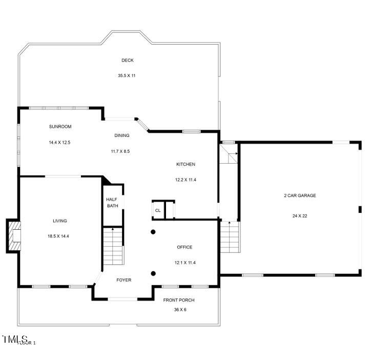 4513 Touchstone Forest Road Raleigh, NC 27612 - Photo 77 of 79 Main Floor Floor plan