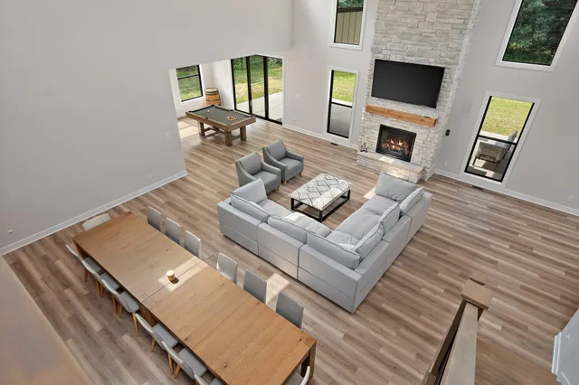 a kitchen with stainless steel appliances granite countertop a stove and cabinets