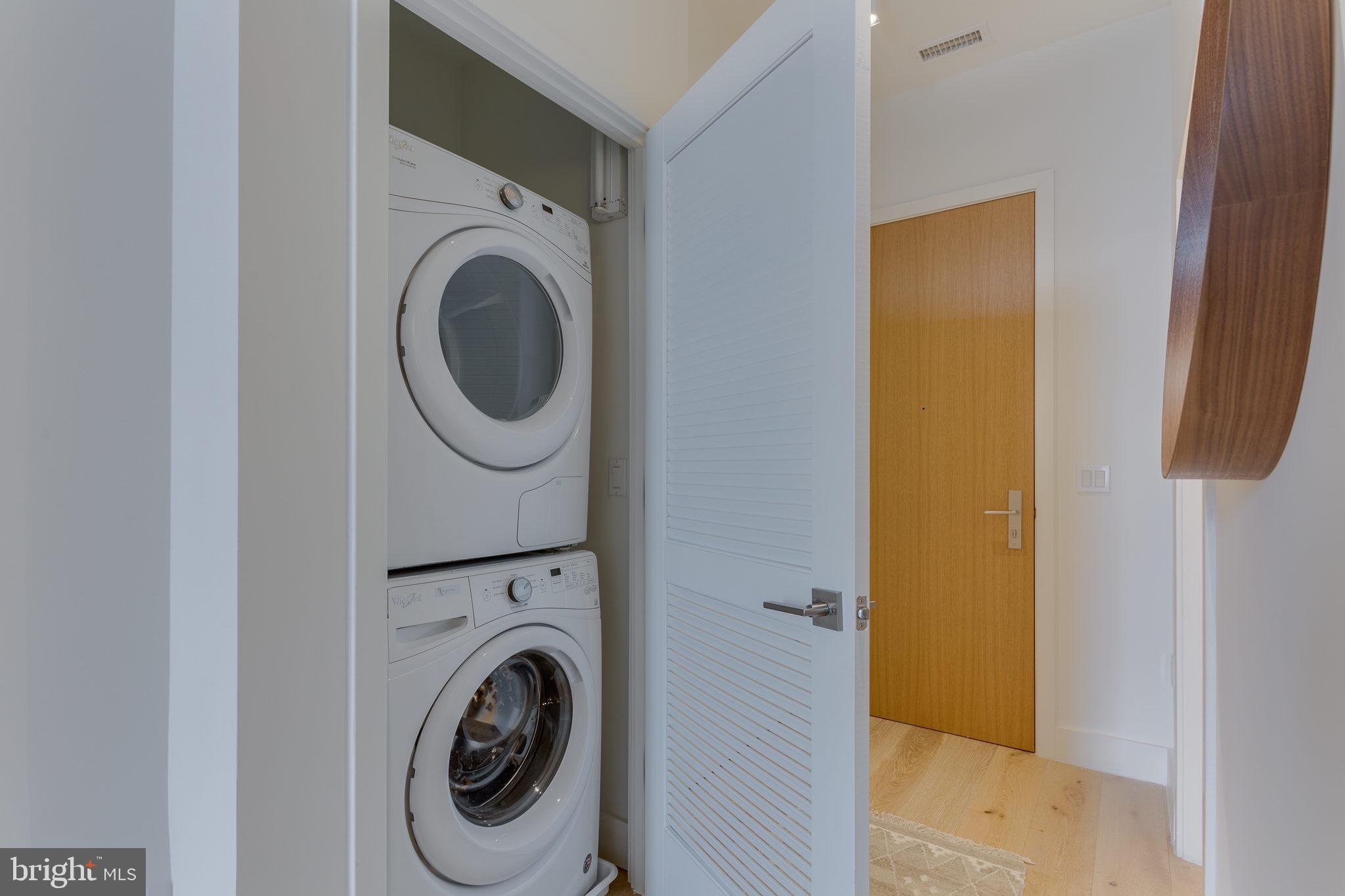 1324 E Street Southeast, Unit 203 Washington, DC 20003 - Photo 17 of 27 Stacked in-unit washer/dryer