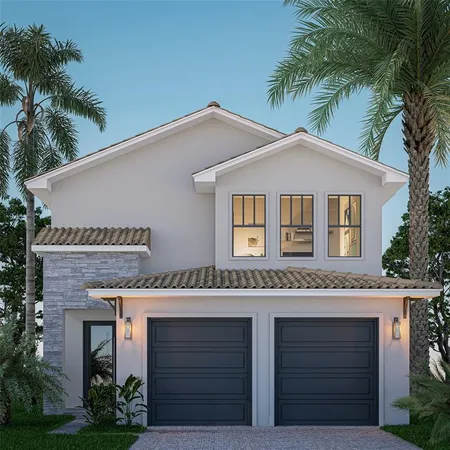 a front view of a house