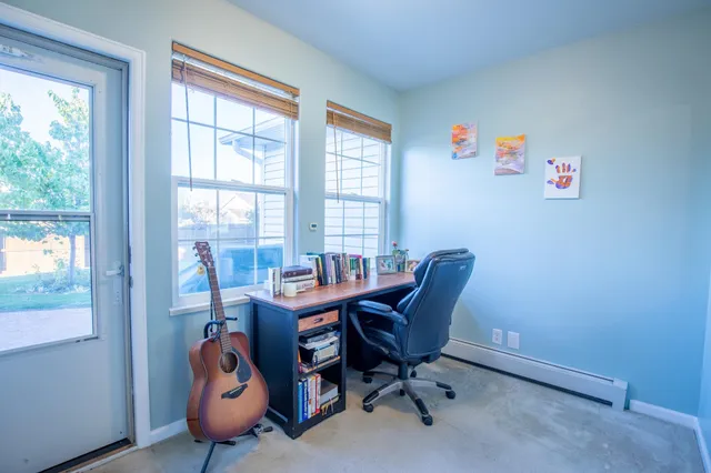 a view of a workspace with a window