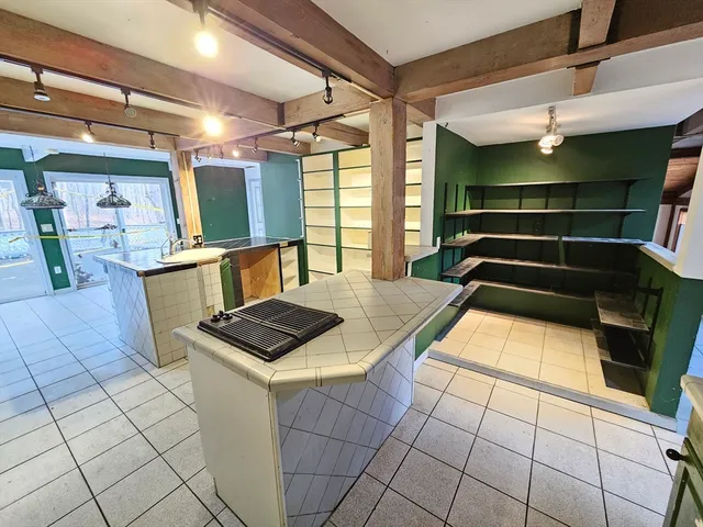 a room with gym equipment