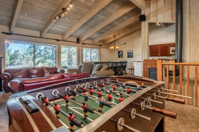 a bedroom with bed and a night stand