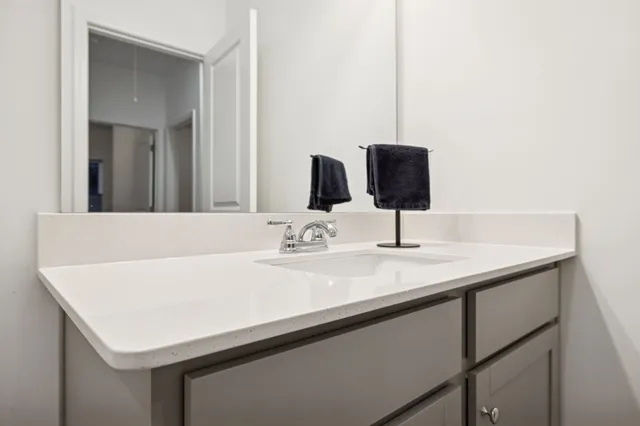 a bathroom with a white bath tub