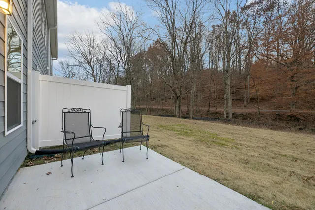 a view of a backyard