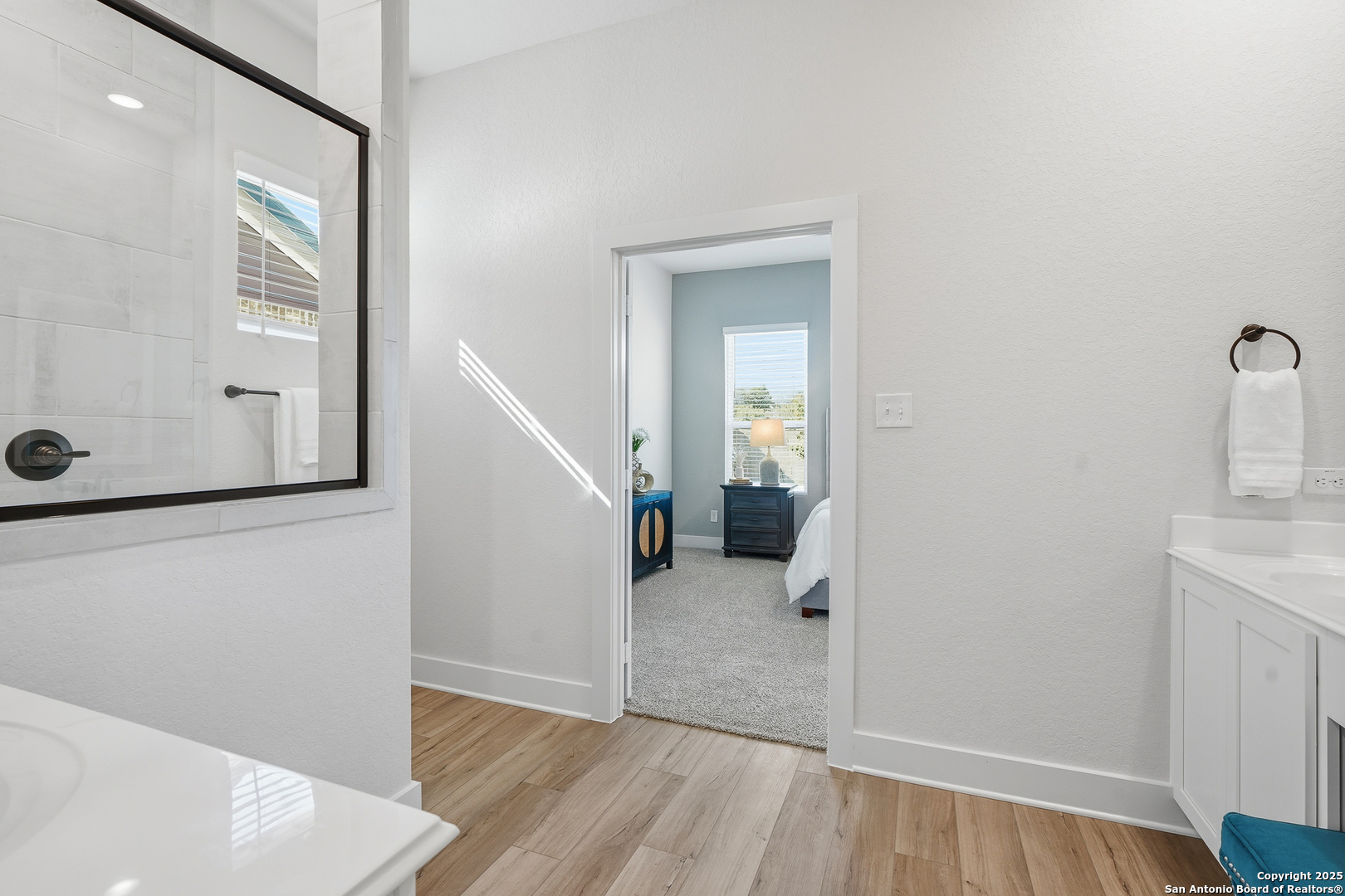 178 Jax Loop San Antonio, TX 78253 - Photo 26 of 45 a view of a hallway with wooden floor and entryway