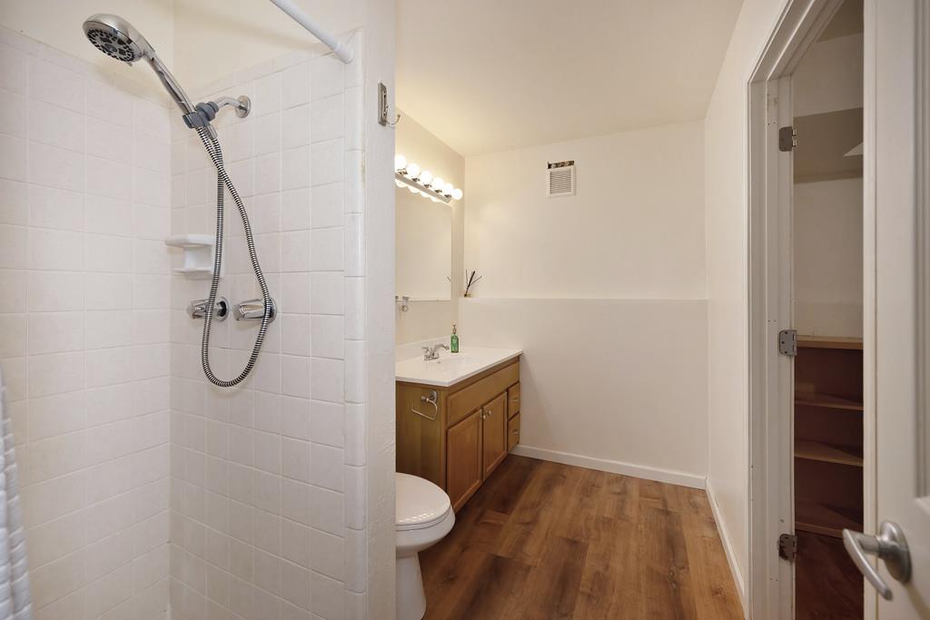2930 Holloway Drive Georgetown, CA 95634 - Photo 43 of 93 a bathroom with a granite countertop sink toilet and shower