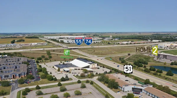 an aerial view of a city