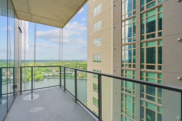 a view of balcony with an outdoor space