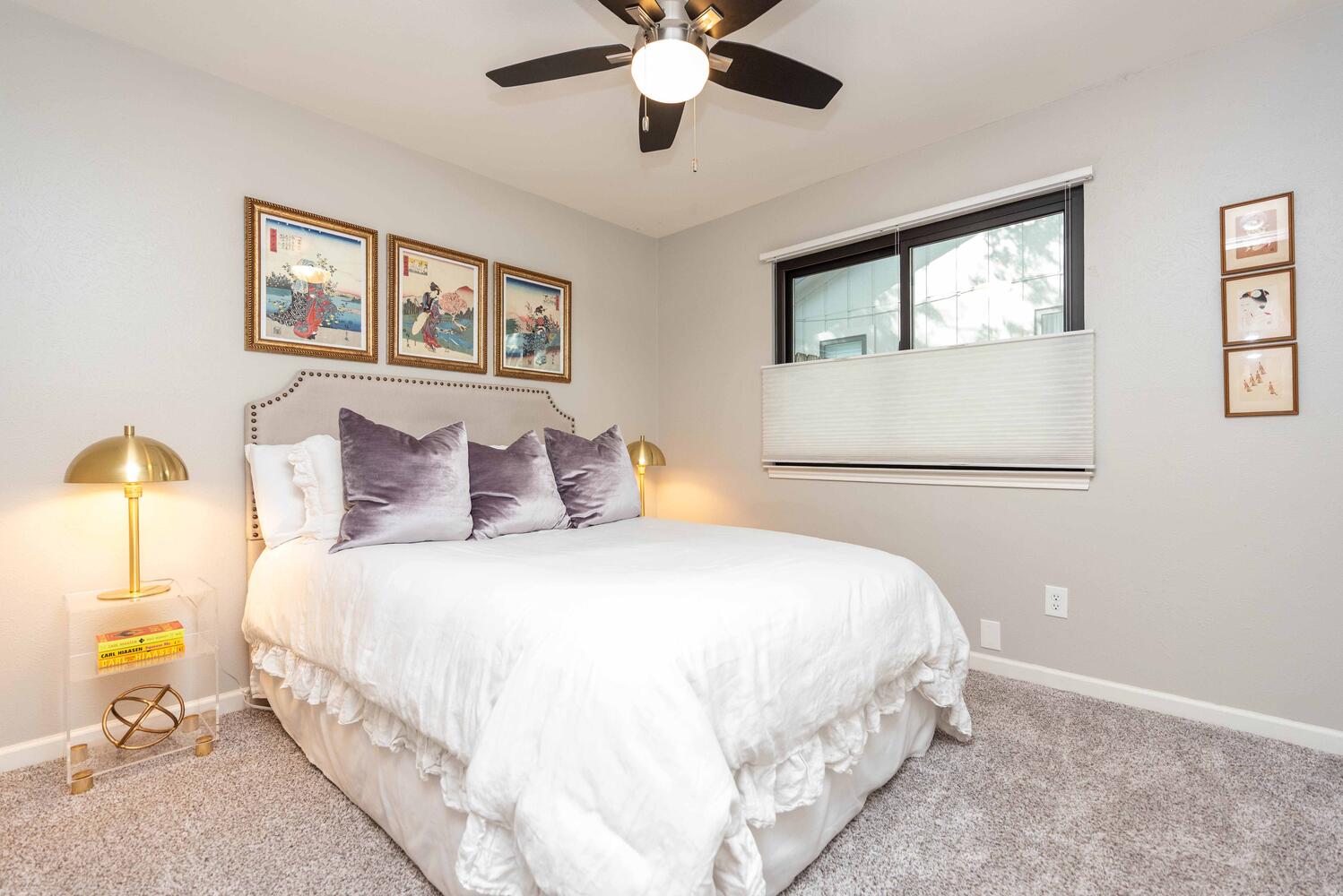 3403 Palomar Lane Austin, TX 78727 - Photo 26 of 33 Bedroom featuring a ceiling fan and light carpet