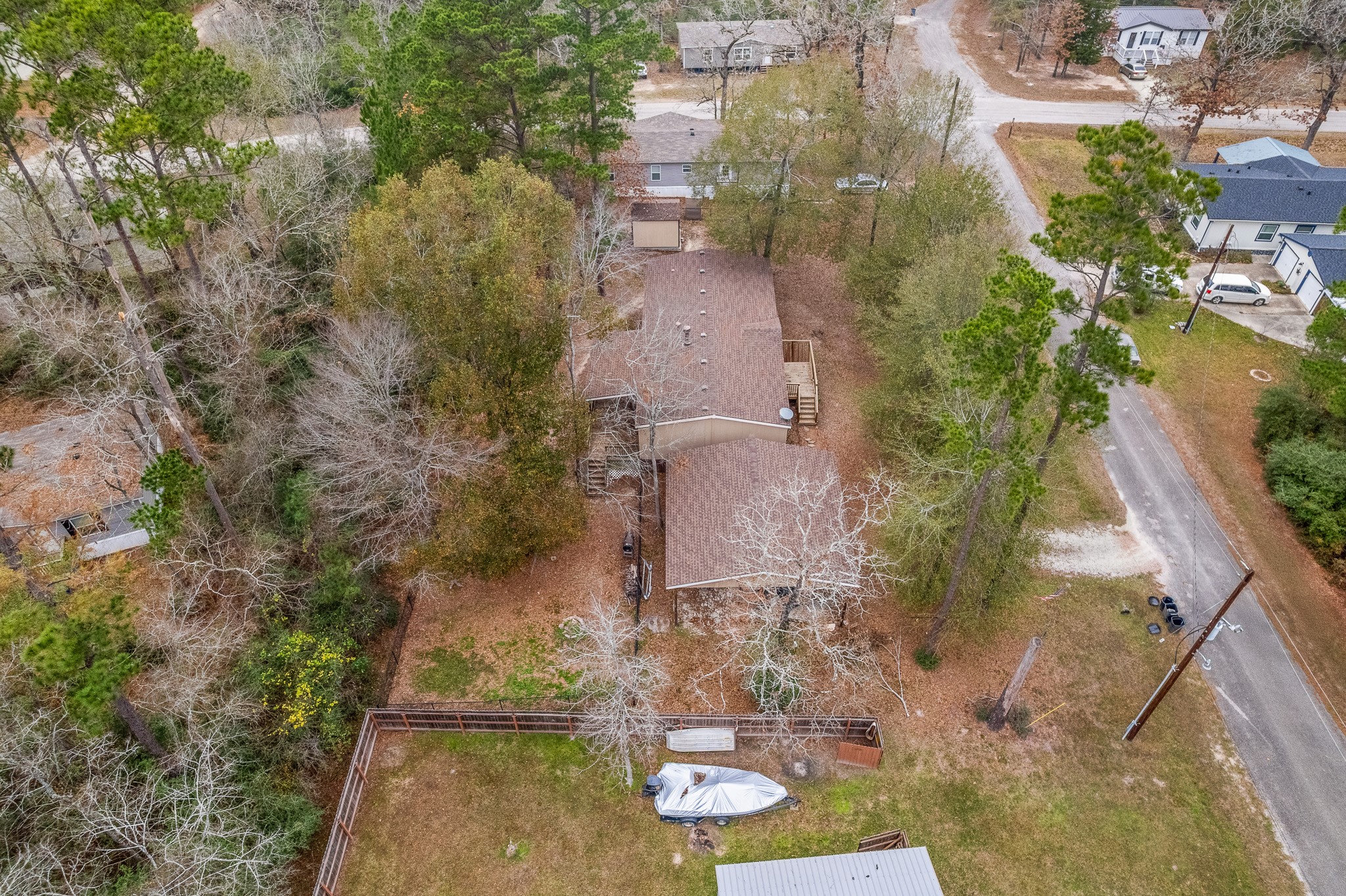 32 Oak Lake Trinity, TX 75862 - Photo 27 of 32 an aerial view of residential houses with outdoor space