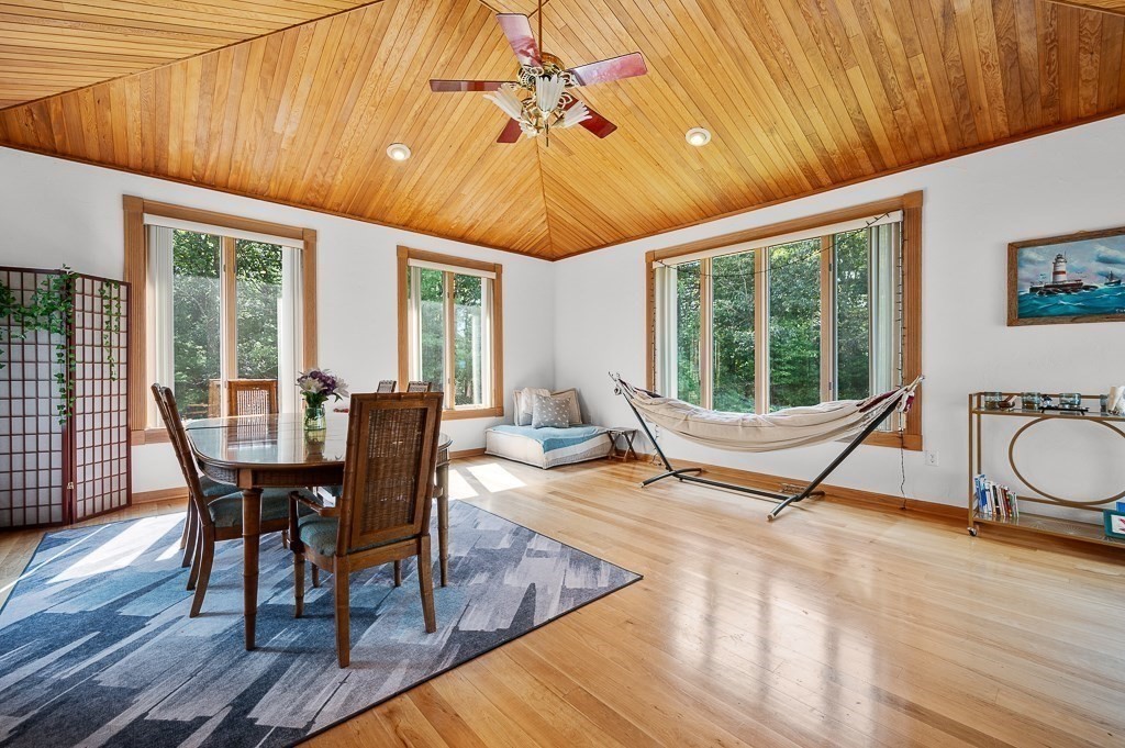 118 Upper Gore Road Webster, MA 01570 - Photo 19 of 38 a view of a dining room with furniture window and outside view