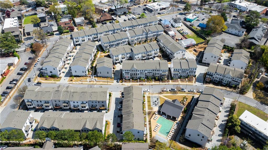 2013 Rockledge Road Northeast Atlanta, GA 30324 - Photo 48 of 50 an aerial view of a building with parking