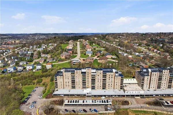 an aerial view of multiple house