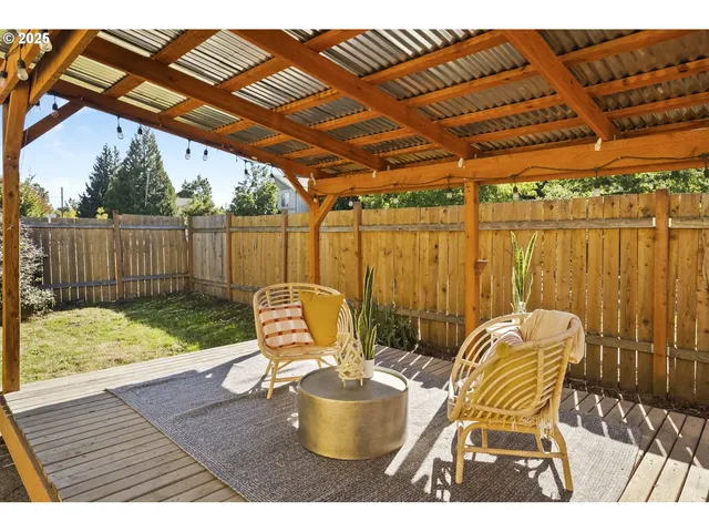 a view of chair and table in the patio