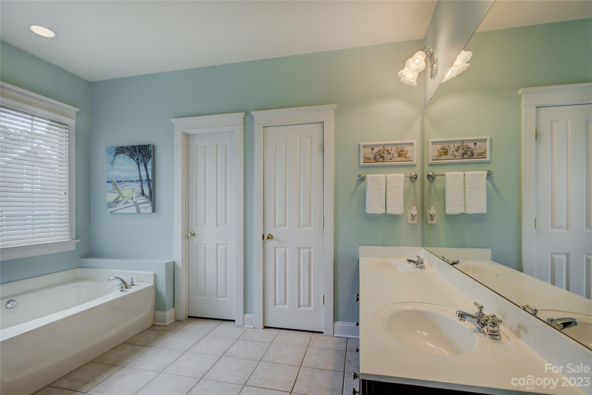 357 Elis Way Fort Mill, SC 29708 - Photo 32 of 48 a bathroom with a tub a sink and mirror