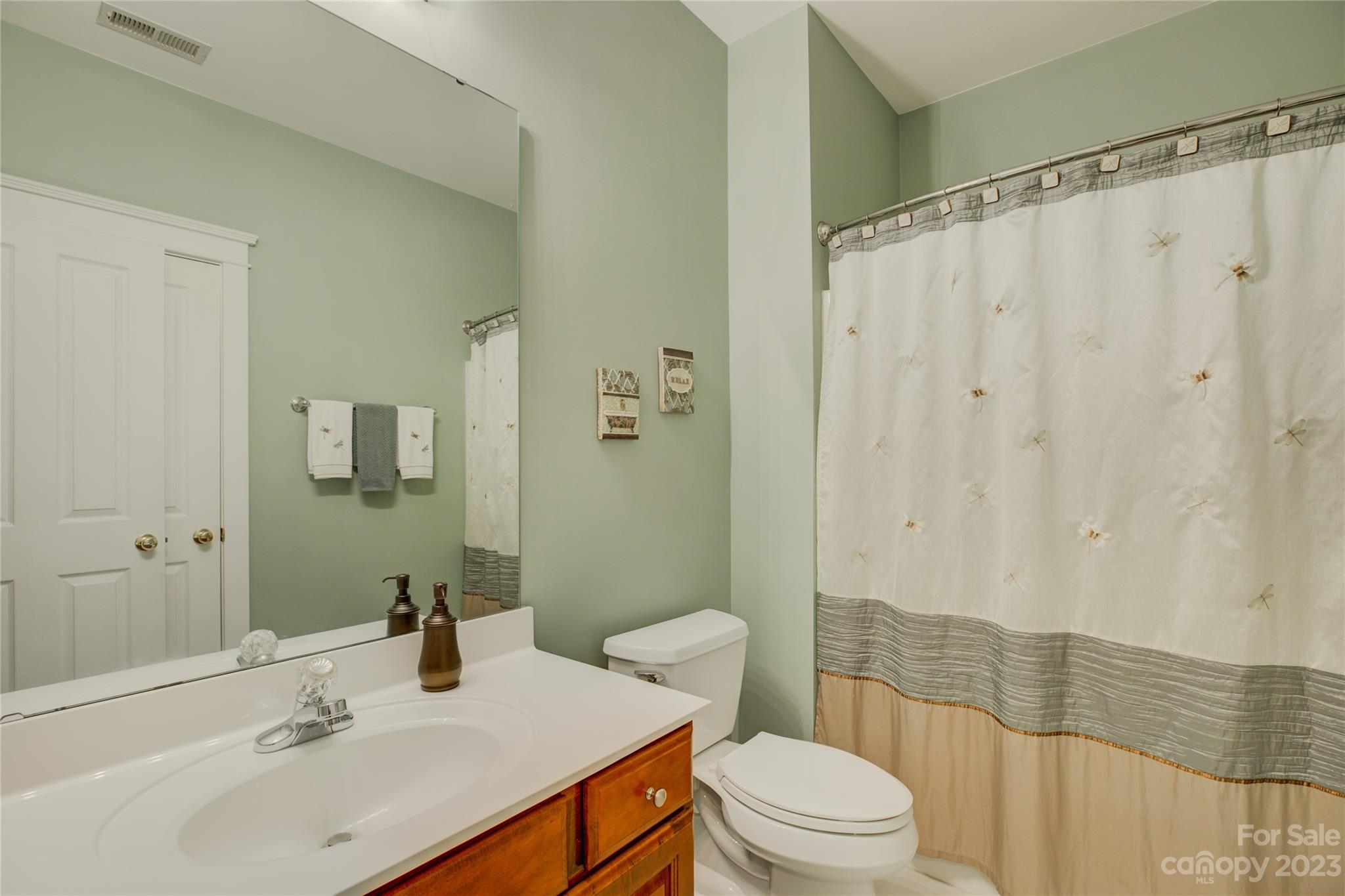 357 Elis Way Fort Mill, SC 29708 - Photo 36 of 48 a bathroom with a sink a toilet and shower curtain