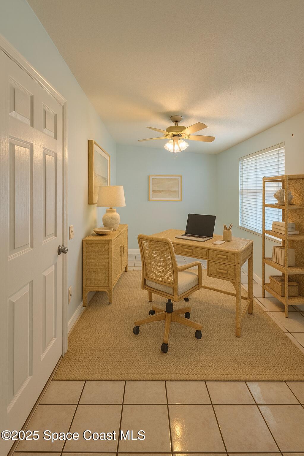119 Roosevelt Avenue, Unit 119B Cocoa Beach, FL 32931 - Photo 15 of 19 Virtually Staged Bedroom 2/Office