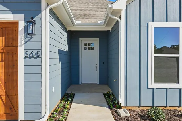 a view of a door of the house