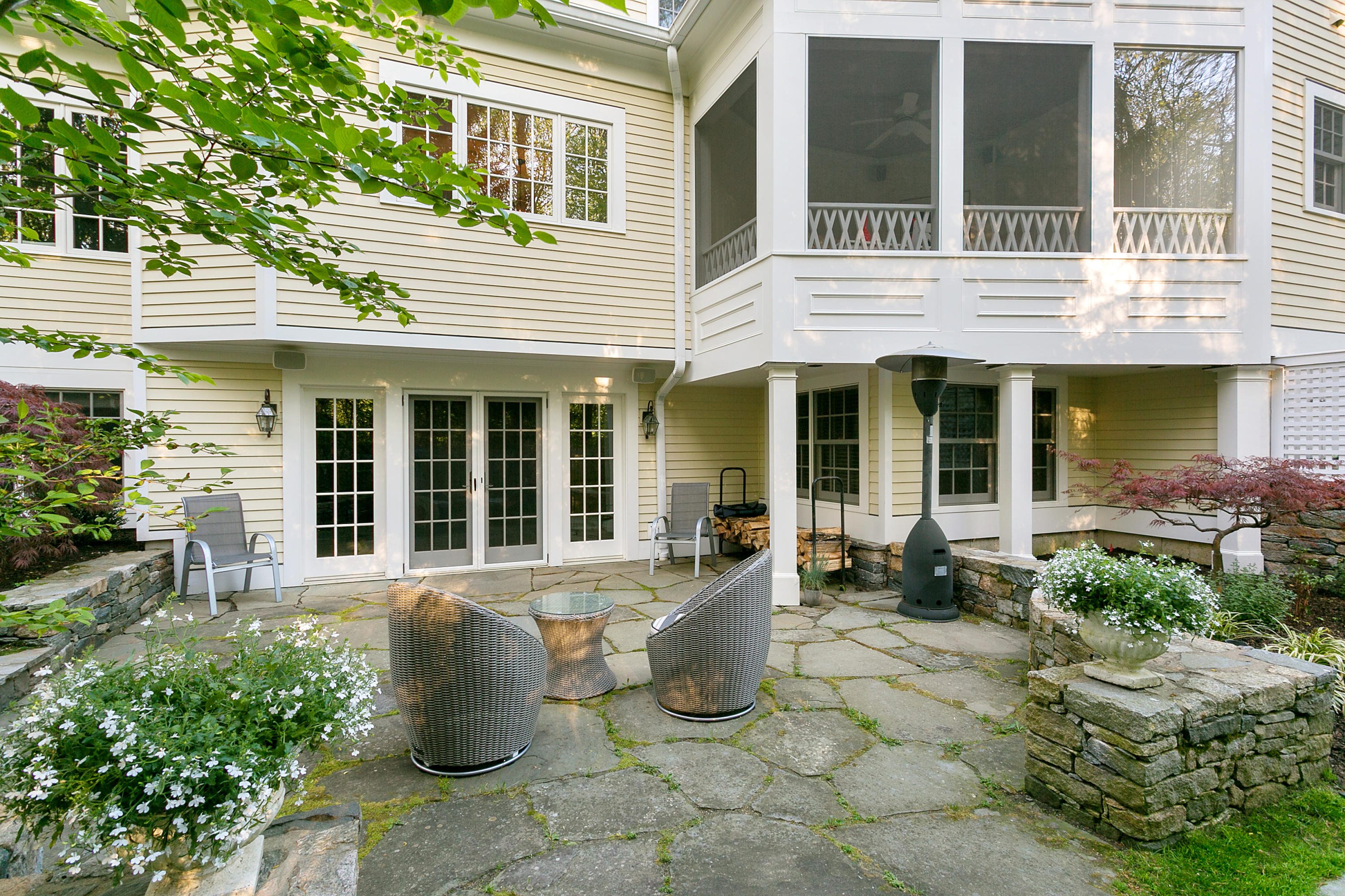 43 Stony Brook Road Darien, CT 06820 - Photo 33 of 46 a view of a house with sitting area and garden