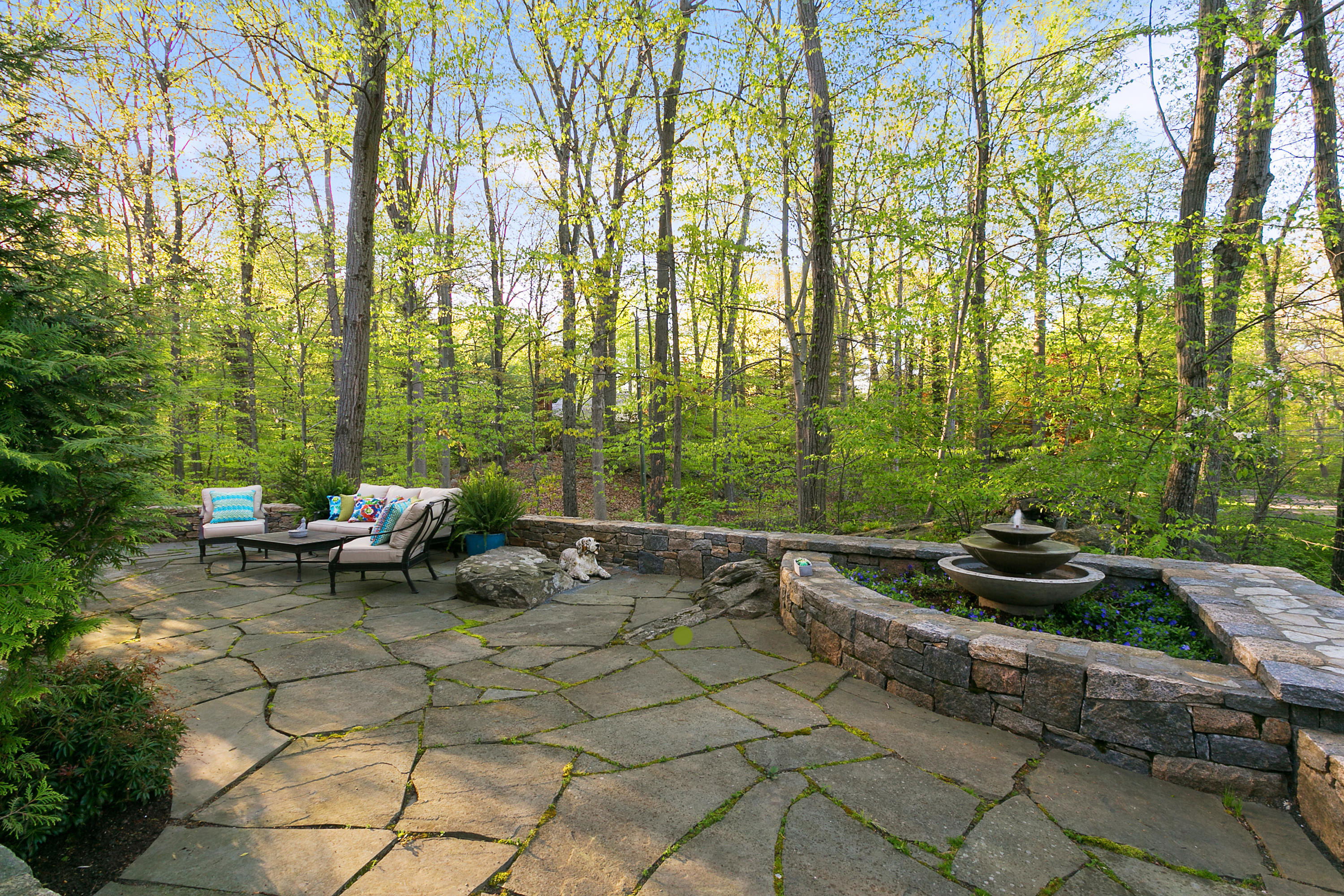 43 Stony Brook Road Darien, CT 06820 - Photo 34 of 46 a view of a backyard with sitting area