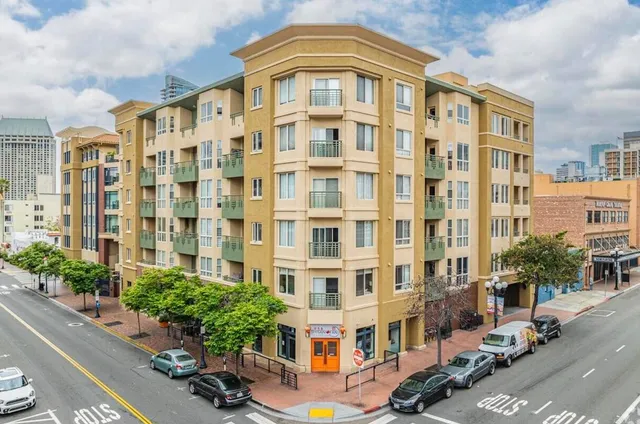 a front view of a building